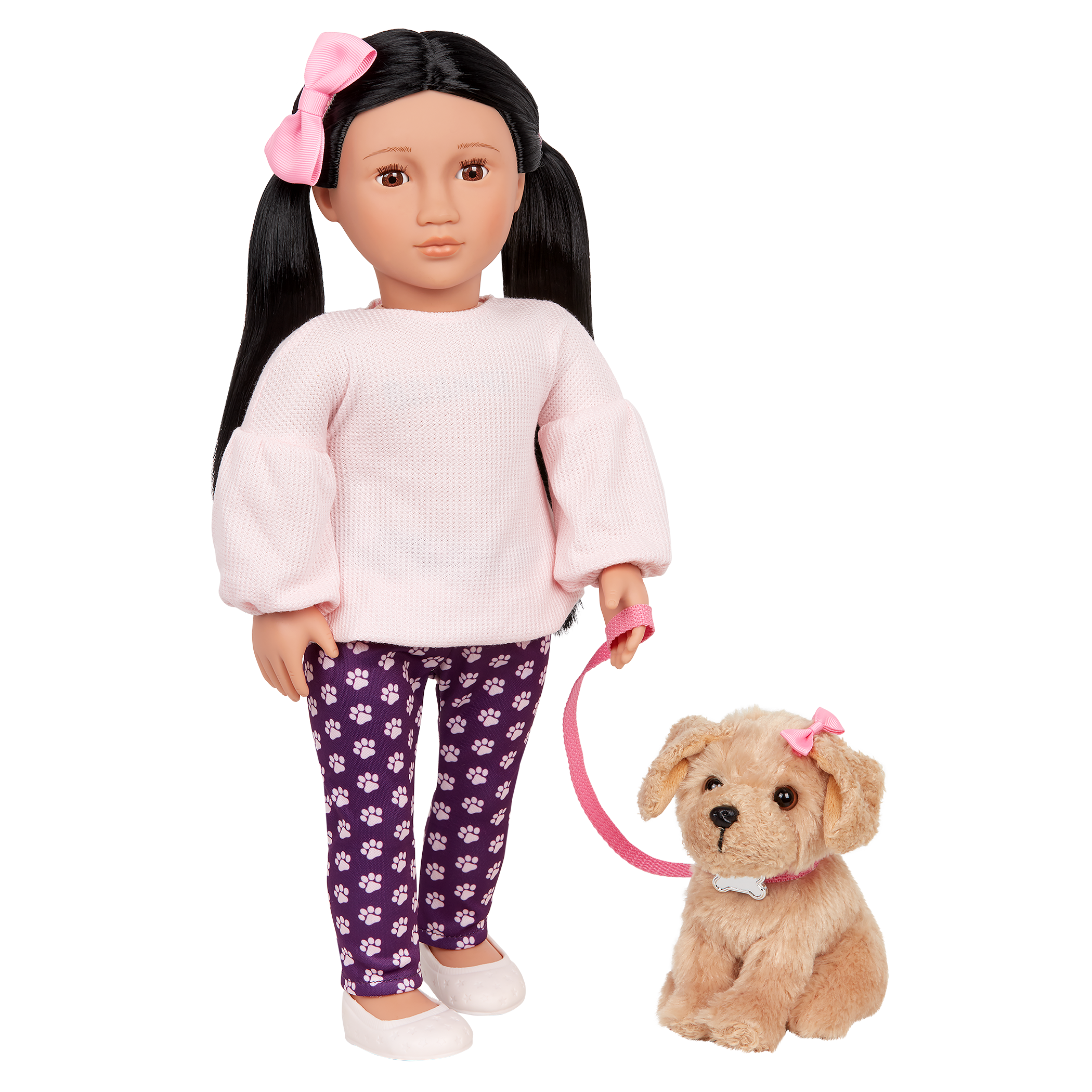 Our Generation 18-inch Doll & Pet Jin & Charm