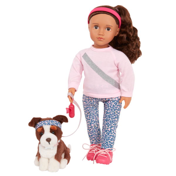 Our Generation 18-inch Doll Natalia & Pet Plush Nillie
