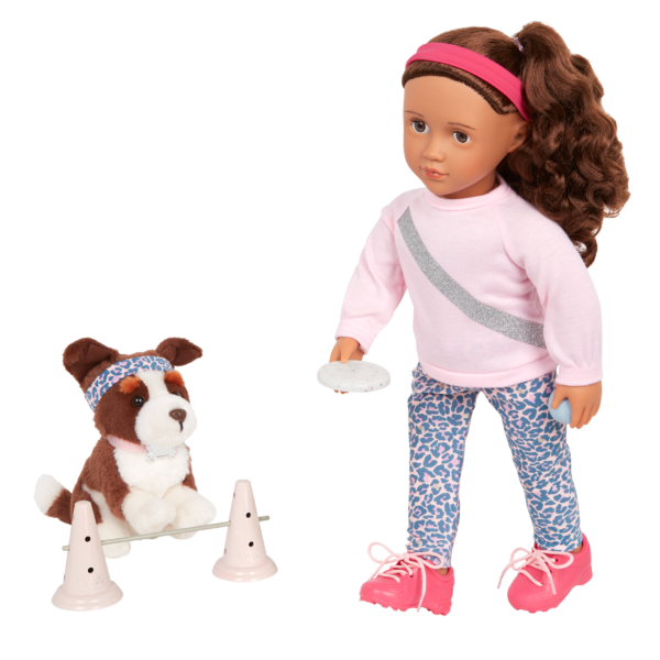 Our Generation 18-inch Doll Natalia & Pet Nillie Agility Course