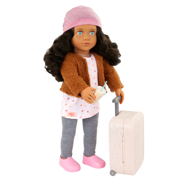 Our Generation 18-inch Travel Doll Lisandra Blue Eyes & Brown Hair