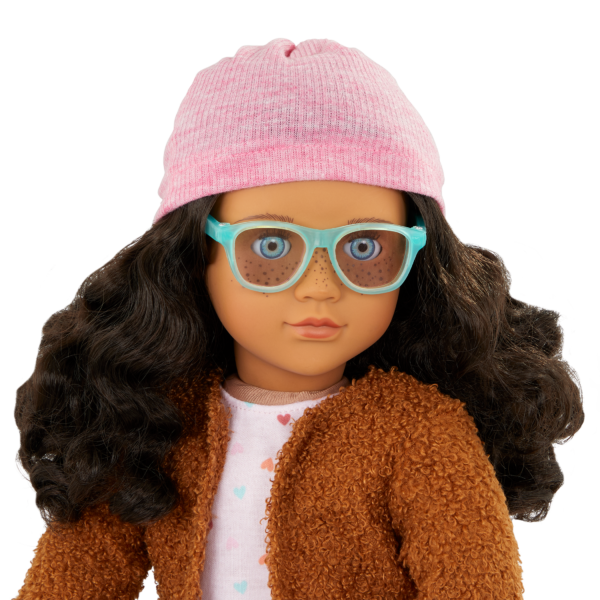 Our Generation 18-inch Travel Doll Lisandra with Hat & Sunglasses