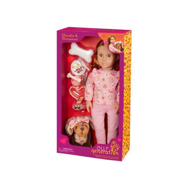 Our Generation 18-inch Doll & Pet Claudia & Cinnamon Packaging