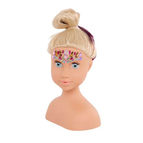 Our Generation Sparkles of Fun Styling Head Doll Deanna Face Stickers
