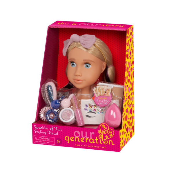 Our Generation Sparkles of Fun Styling Head Doll Deanna Packaging