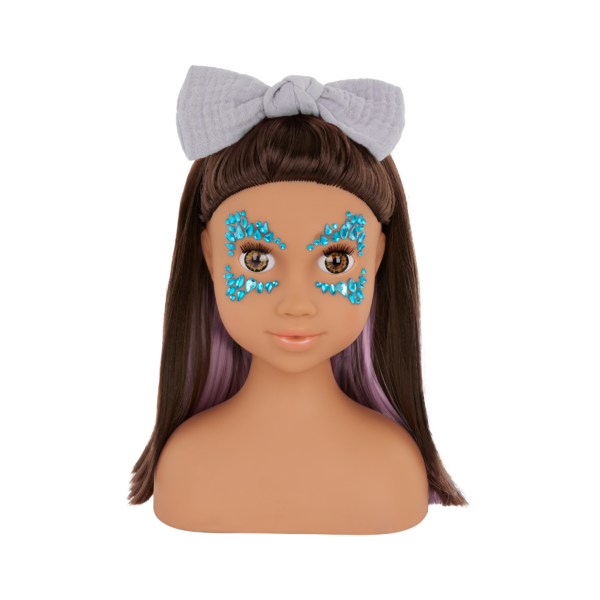 Our Generation Sparkles of Fun Styling Head Doll Domenique Face Stickers