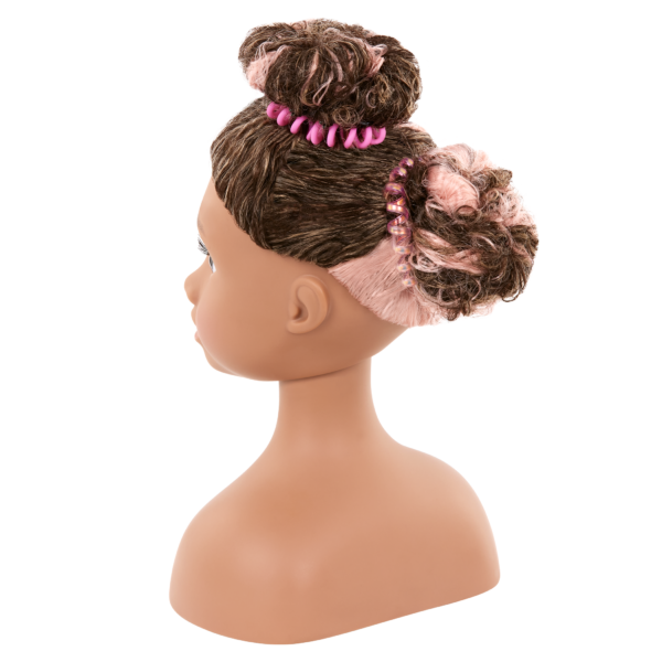 Our Generation Sparkles of Fun Styling Head Doll Davina with Spiral Hair Elastic