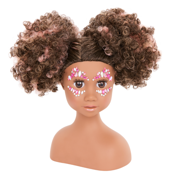 Our Generation Sparkles of Fun Styling Head Doll Davina with Face Stickers