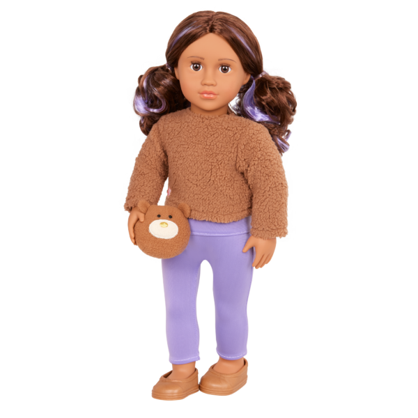 Our Generation 18-inch Fashion Doll Mylena with Brown & Purple Hair