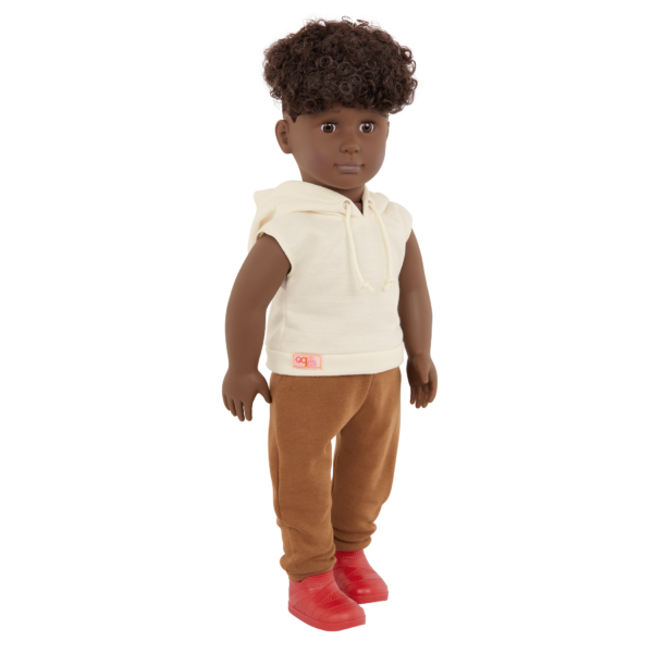 Our Generation 18-inch Boy Doll Malik with Curly Hair & Brown Eyes