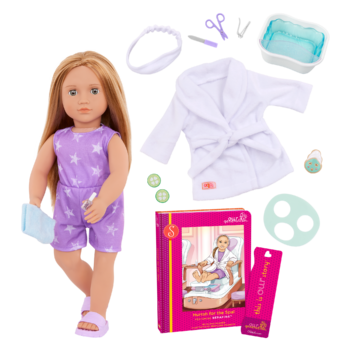 Our Generation 18-inch Spa Day Doll Serafina & Storybook