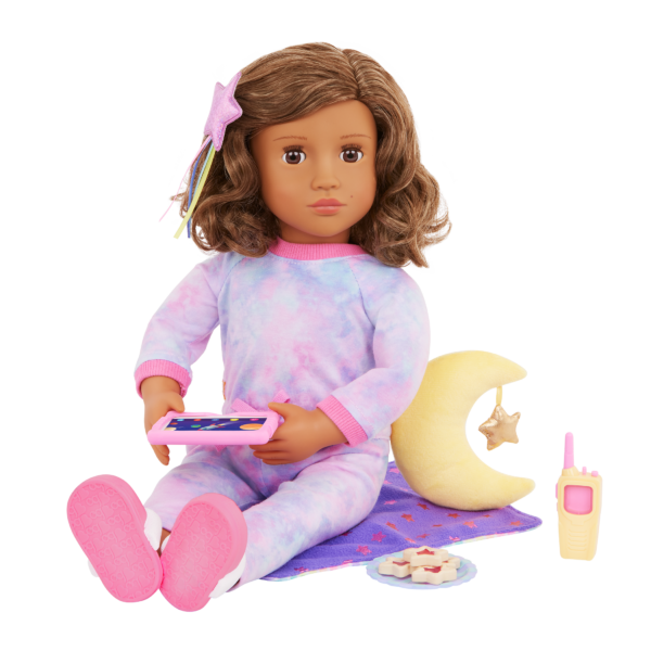 Our Generation Doll Luna Sitting with Bedtime Accessories