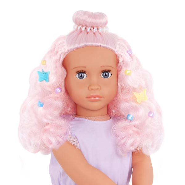 Our Generation Doll Elara Decorated with Colorful Hair Beads