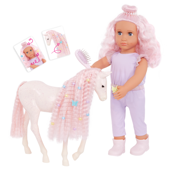 Our Generation Doll & Horse Foal Set Elara & Lumina