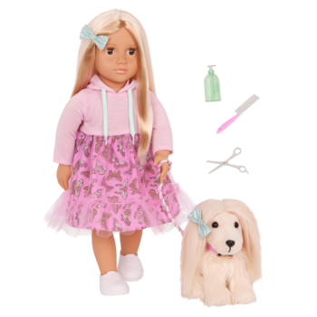 Our Generation Doll & Pet Set Hattie & Puppy Bella