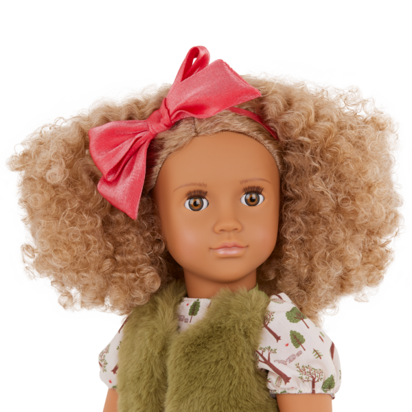 Our Generation 18 inch Doll Addison face and hair with headband