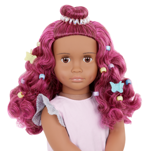 Our Generation Doll Estra Decorated with Colorful Hair Beads