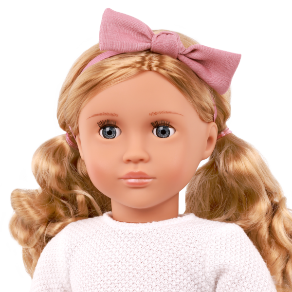 Our Generation 18 inch Doll Effie's face and hair with bow