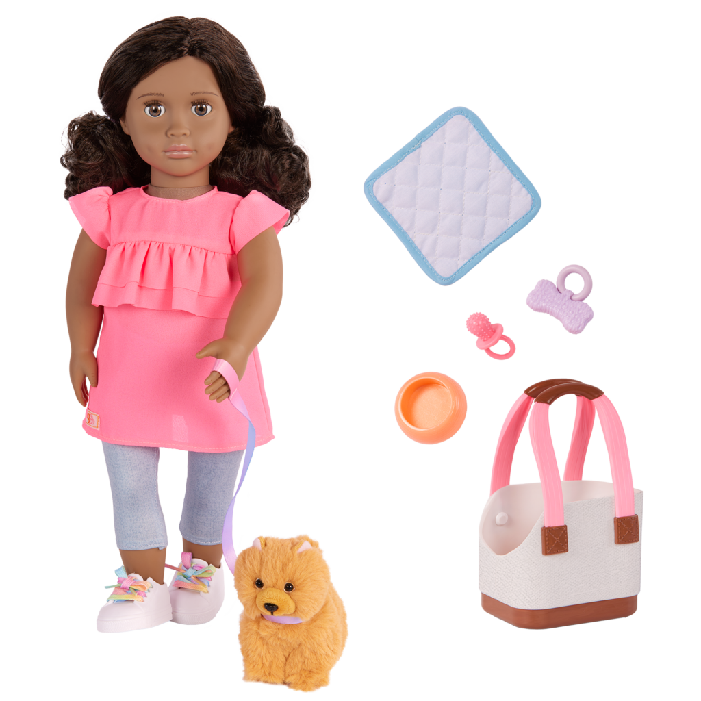 Ayanna 18 inch Doll Pet Set Our Generation