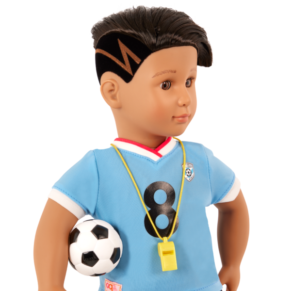Our Generation 18-inch Boy Doll Mateo with Zigzag Haircut Line