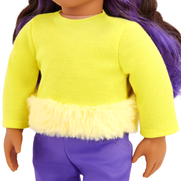 Our Generation Doll Sweater with Faux-Fur Trim