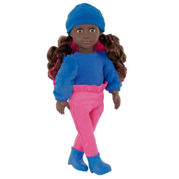 Our Generation 18-inch Doll Shyla in Blue & Pink Color Block Outfit