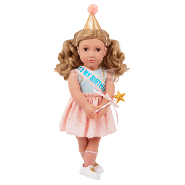 Our Generation 18-inch Birthday Doll Romy in Party Dress