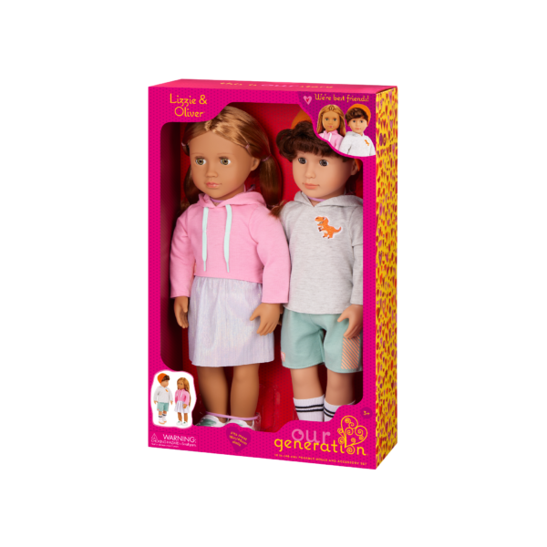 Our Generation Doll Set Lizzie & Oliver in Packaging