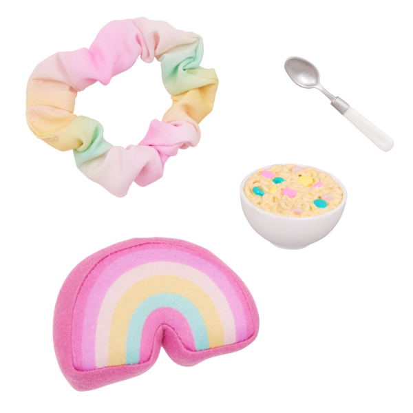 Our Generation Doll Accessories Hair Scrunchie Pillow & Cereal