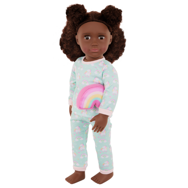 Our Generation 18-inch Doll Zoey in Rainbow Pajama