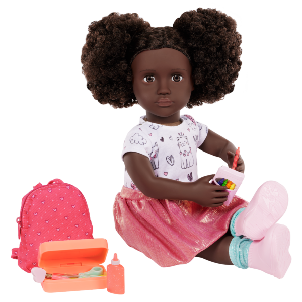 Our Generation Doll Virginia Sitting with School Supplies