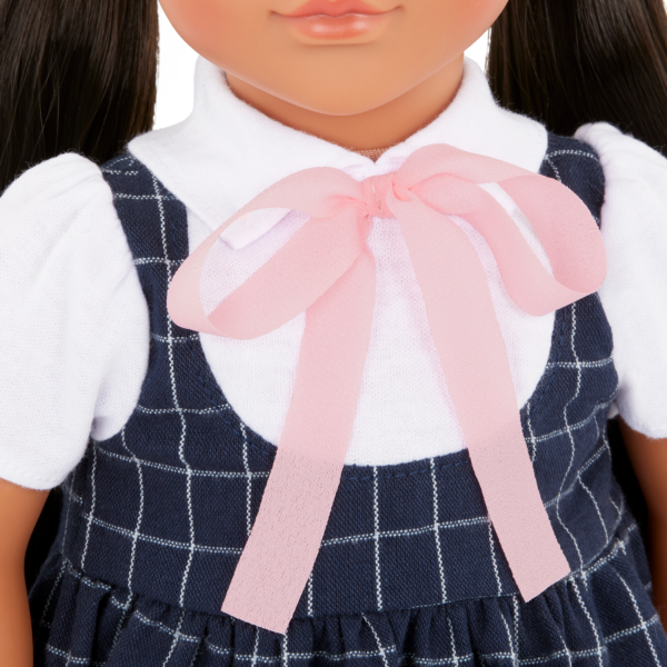 Our Generation Doll Pink Bow Tie School Outfit