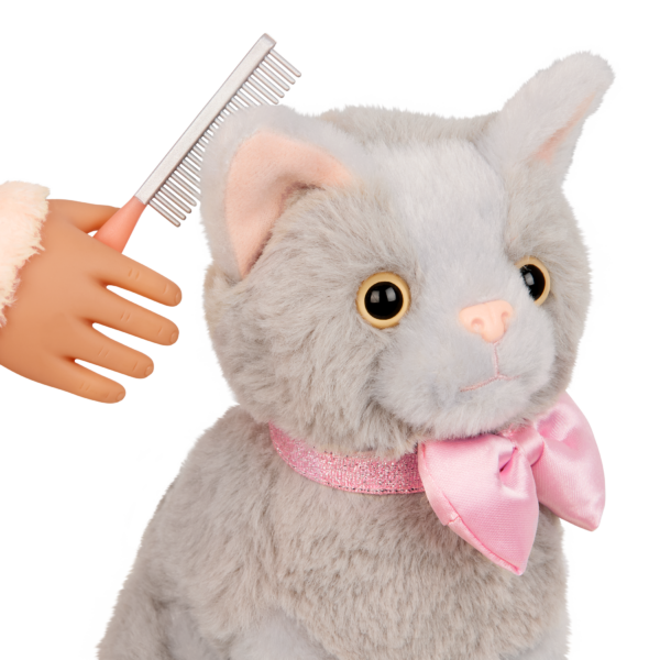 Doll Grooming Pet Cat with Brush