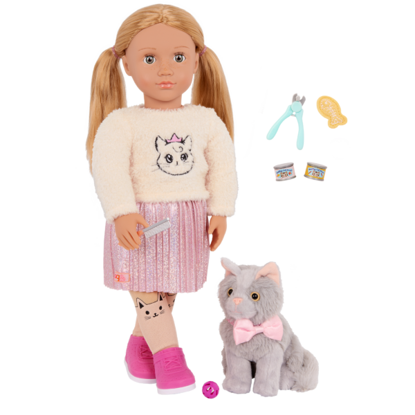 Our Generation Doll Sheela & Pet Cat Set