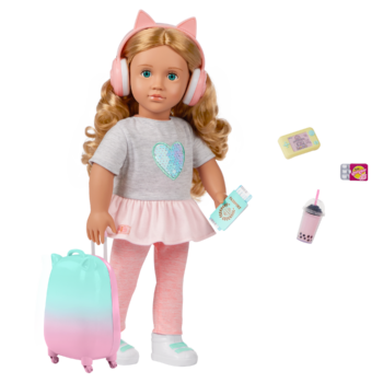 Our Generation 18-inch Doll Linzi & Travel Accessories