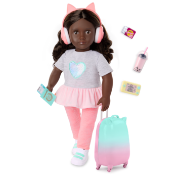 Our Generation 18-inch Doll Kezia & Travel Accessories