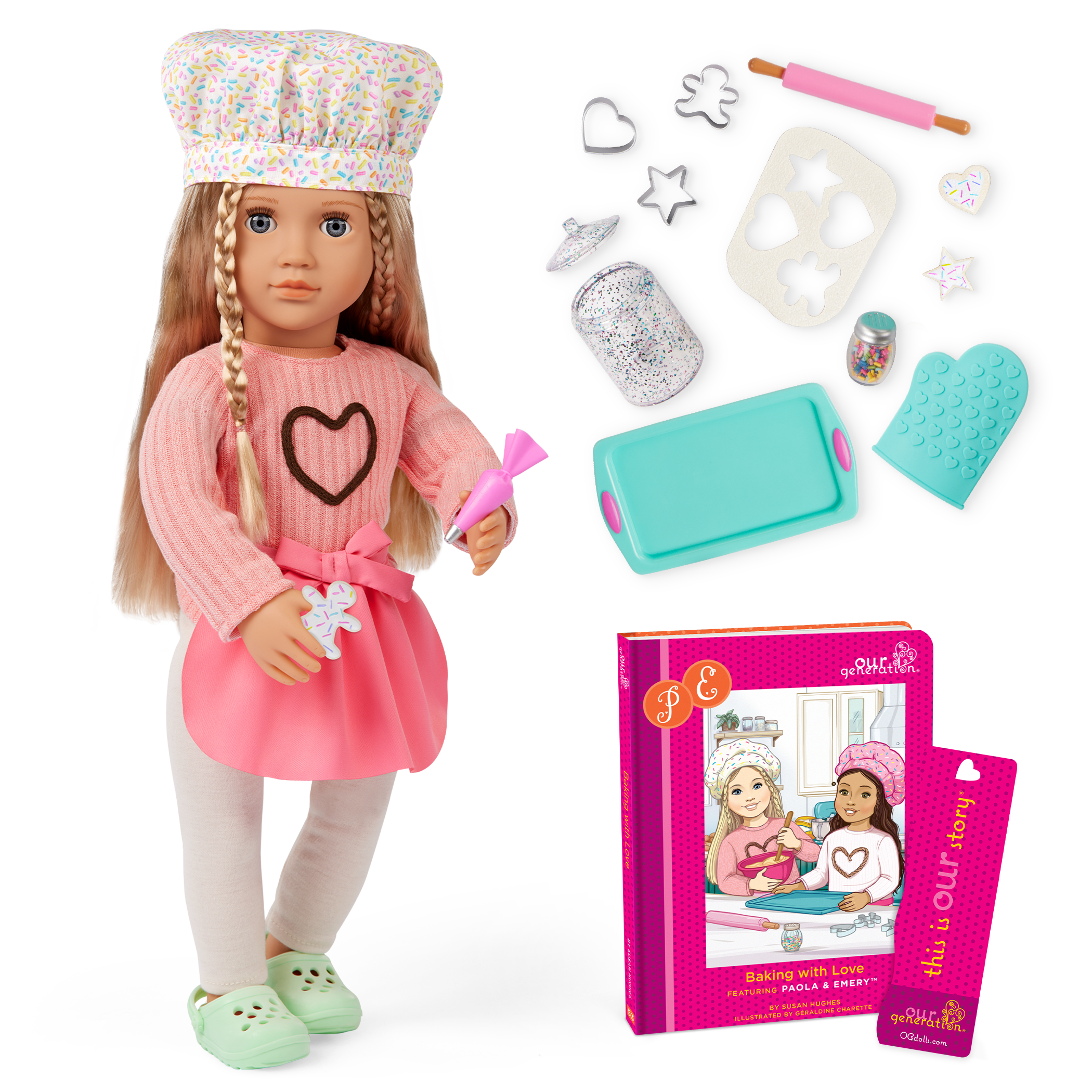 Our Generation 18-inch Doll Emery & Storybook Set Emery - Image 1