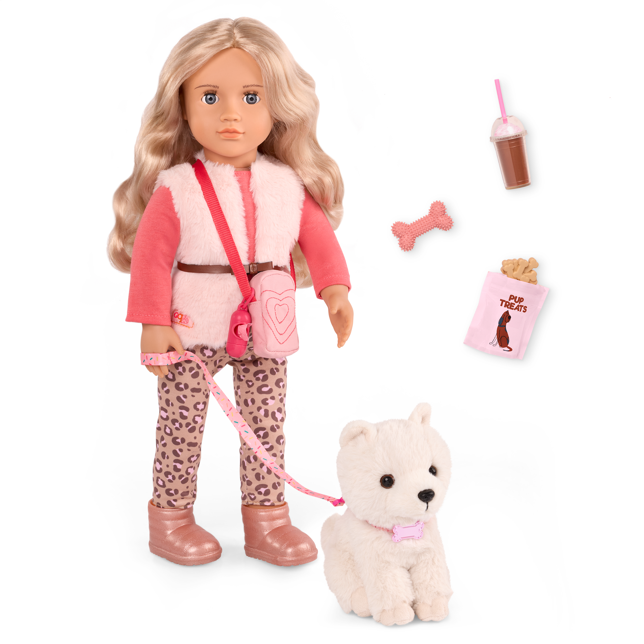 Our Generation 18-inch Doll Kinsley & Pet Puppy Kenzi Kinsley & Kenzi - Image 1