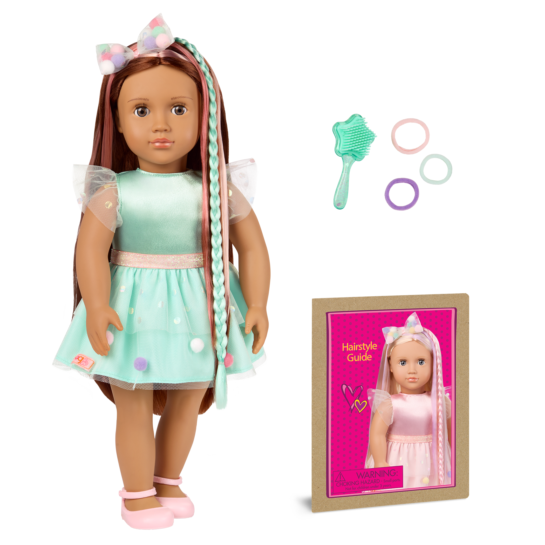 Our Generation 18-inch Hair Grow Doll Angelina Angelina "From Hair to There" - Image 1
