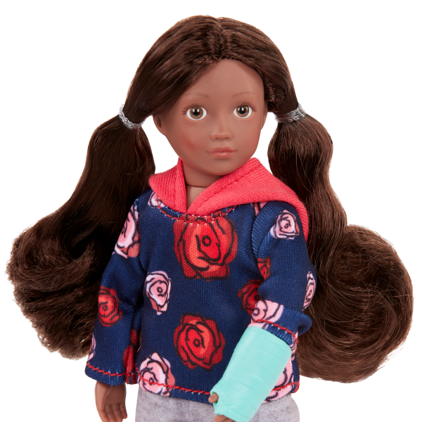 Read & Play Set with 6-inch Mini Doll Keisha Brown Hair
