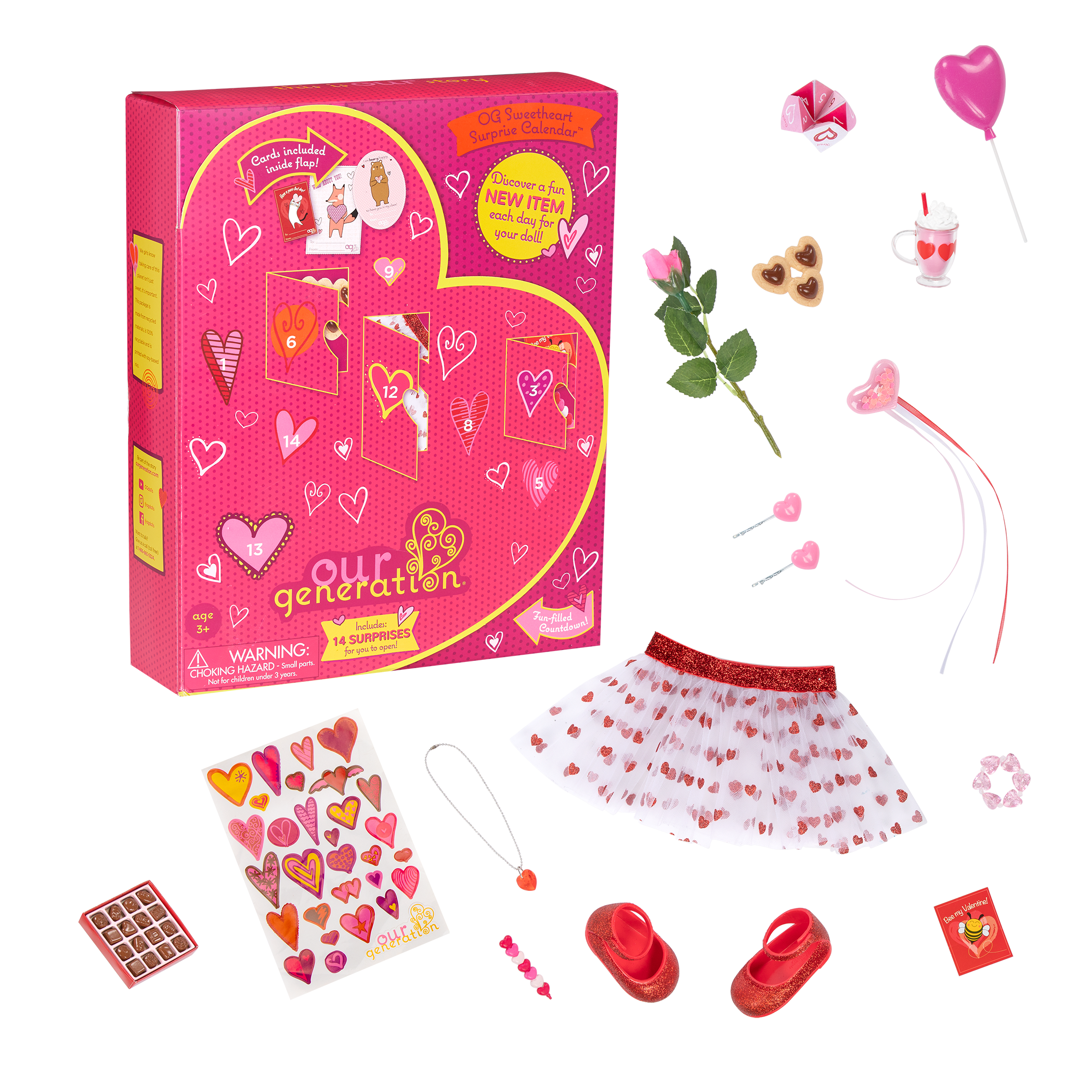 Our Generation Sweetheart Surprise Countdown Calendar for 18-inch Dolls 
