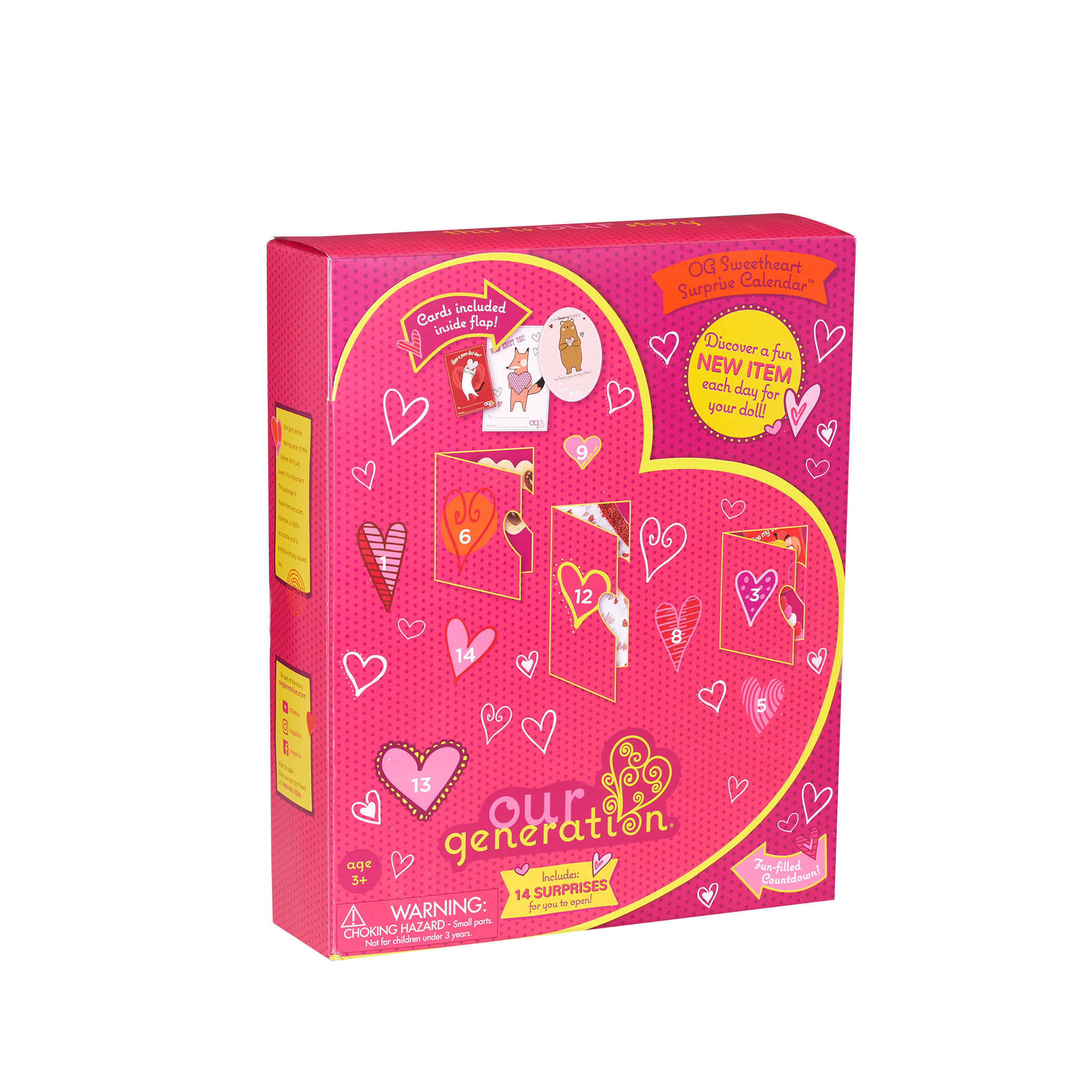 Our Generation Sweetheart Surprise Countdown Calendar for 18-inch Dolls Packaging 