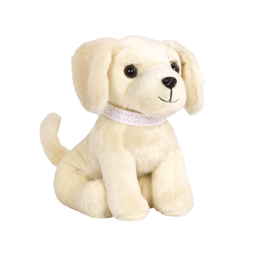 6-inch Posable Golden Retriever Pup Pets Plush Dog for 18-inch Dolls Loyal Pals