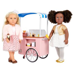Two Scoops Ice Cream Cart Playset for 18-inch Dolls Millie Haven