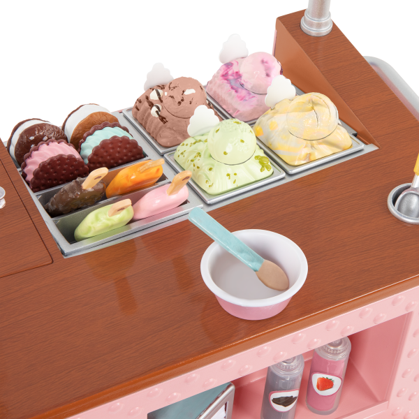 Two Scoops Ice Cream Cart Playset Accessories
