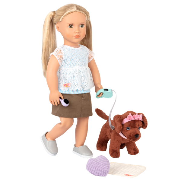 Happy Puppies Pet Care Set Dog Plush for 18-inch Dolls