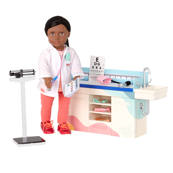 Our Generation Doctor Days Exam Table Playset 18-inch Doll Meagann