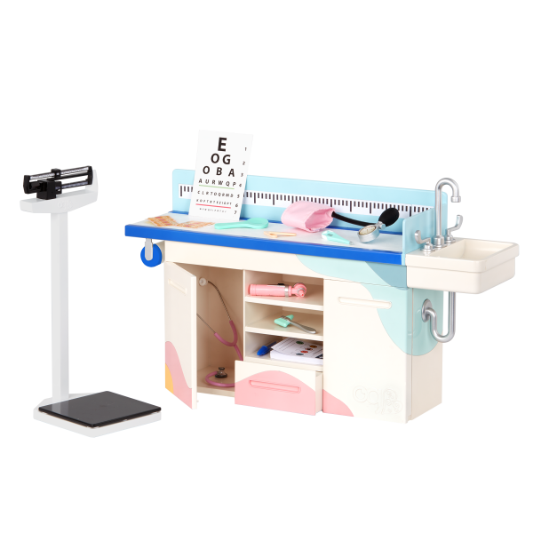 Our Generation Doctor Days Exam Table & Scale for 18-inch Dolls