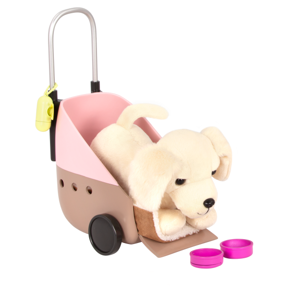 18-inch Doll Meagan & Passenger Pets Travel Set Dog Carrier