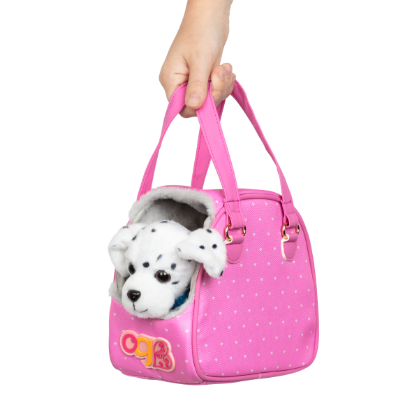 Hop In Dog Carrier Travel Bag Pet Plush Dalmatian for 18-inch Dolls