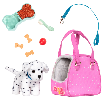 Hop In Dog Carrier Pet Plush Dalmatian for 18-inch Dolls